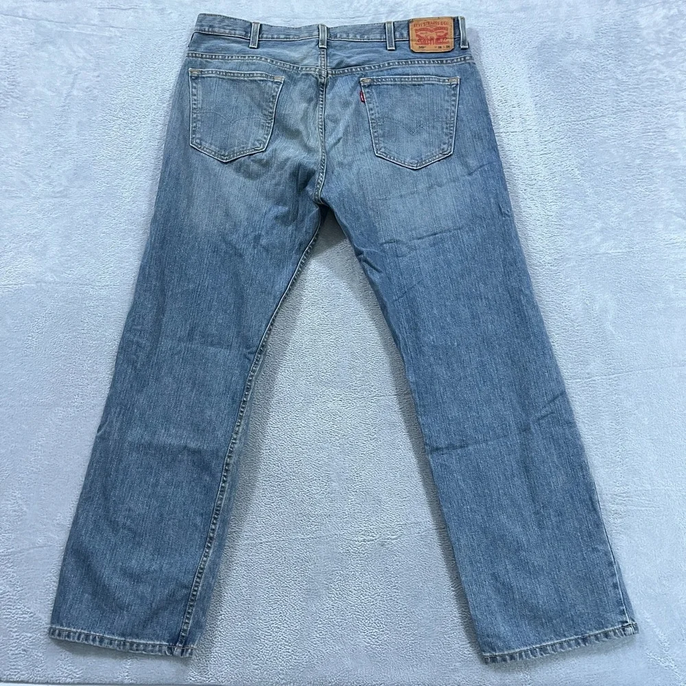 Levis 569‎ Jeans Mens 40x32.5* Blue Loose Straight Denim Western Retro Fade